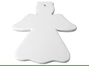 Flat Angel Ornament Ceramic