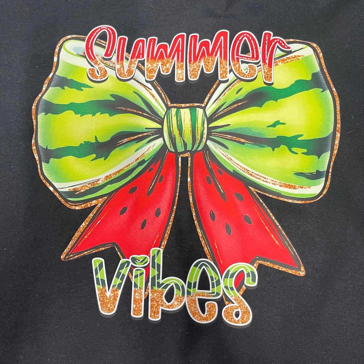Watermelon Summer Vibes Black T-Shirt, Soft Style, Unisex Fit
