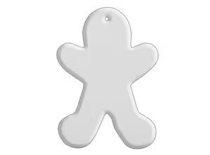 Gingerbread Man Party Ornament Ceramic