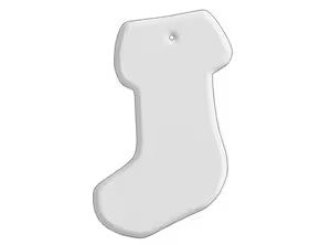 Stocking Party Ornament Ceramic