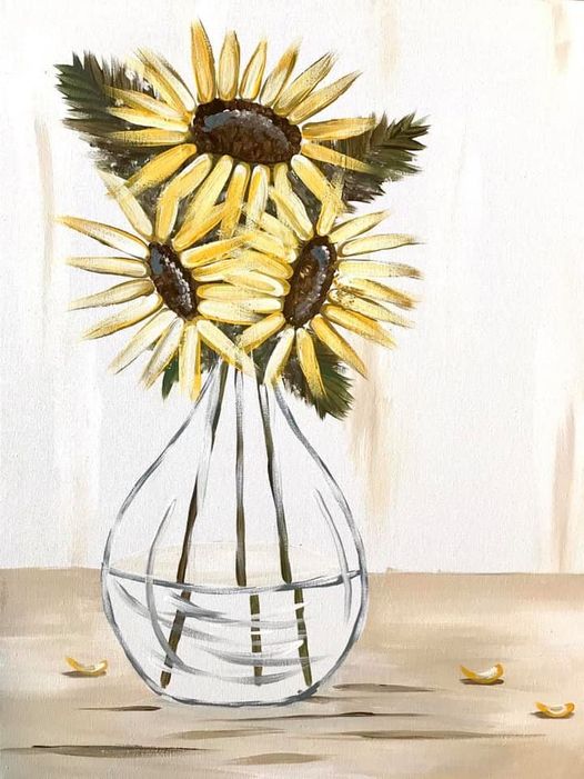 Sunflowers in Vase Paint Kit