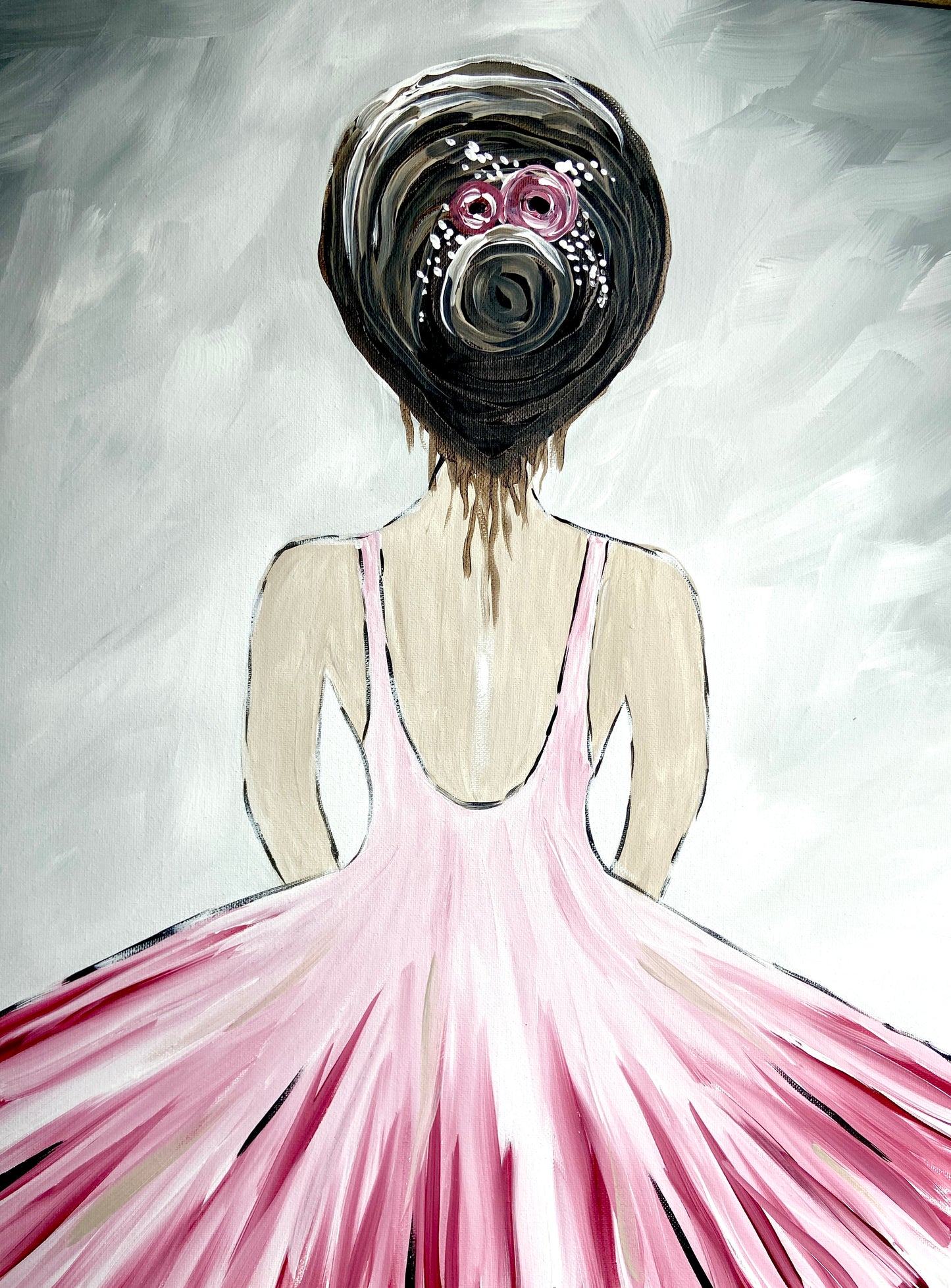Ballerina Paint Kit – Pre-Drawn Canvas | DIY Paint Kit for All Ages | Easy At-Home Activity | Art Gift