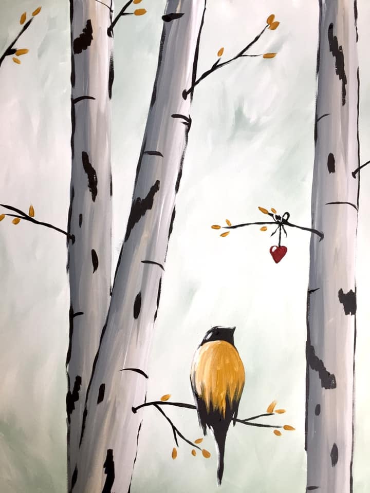 Bird on Birch Paint Kit