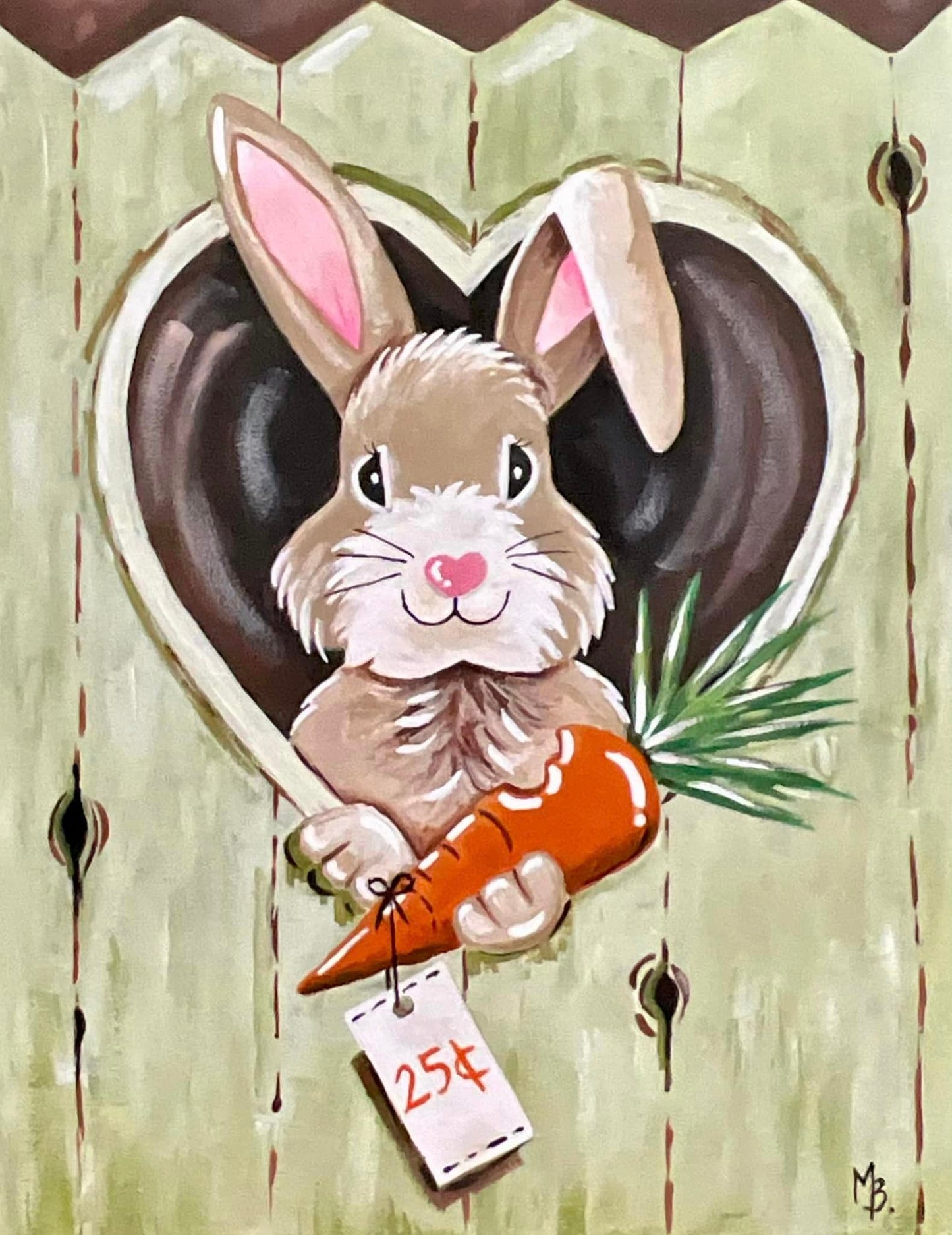 Carrot Patch Bunny Paint Kit