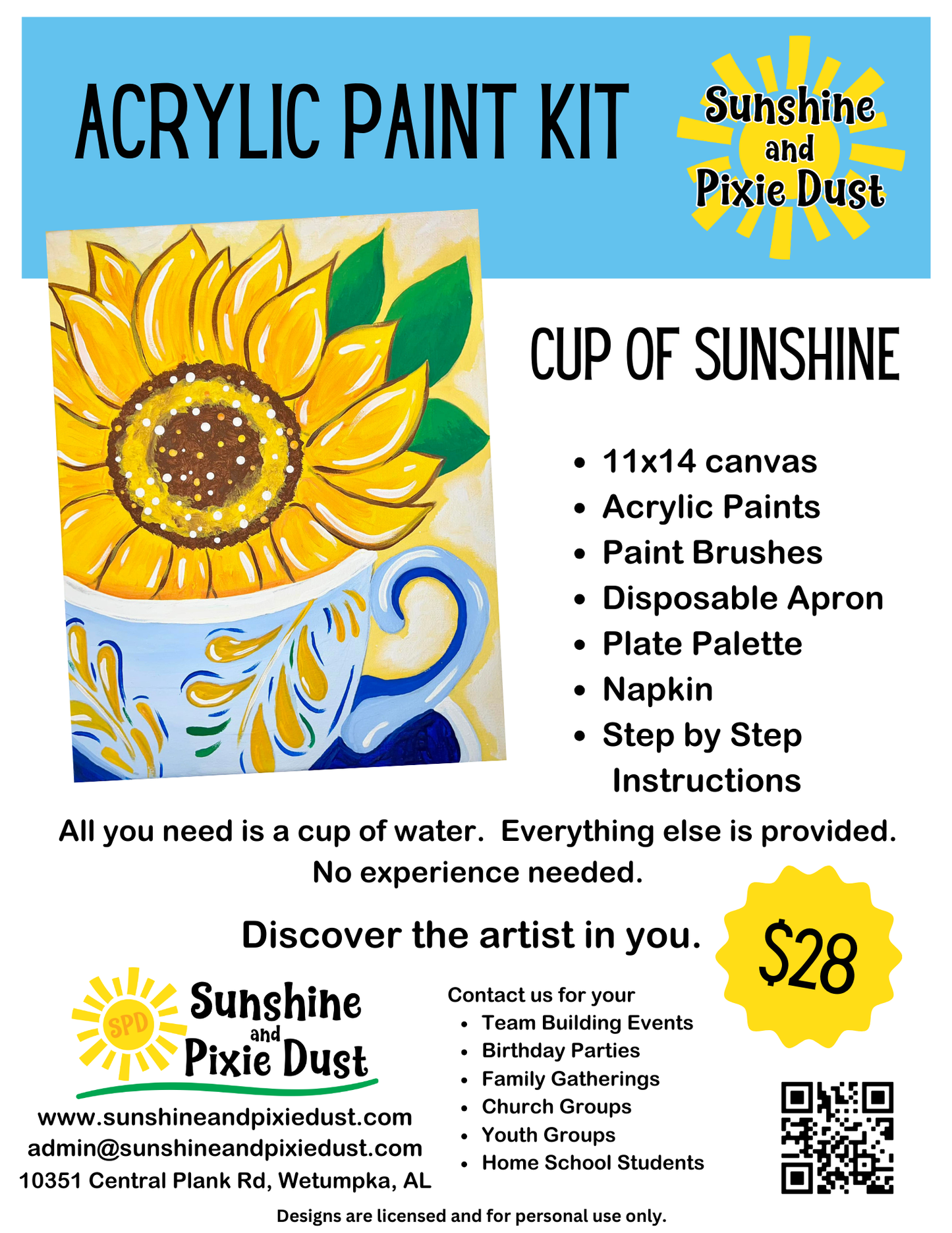 Cup of Sunshine Paint Kit