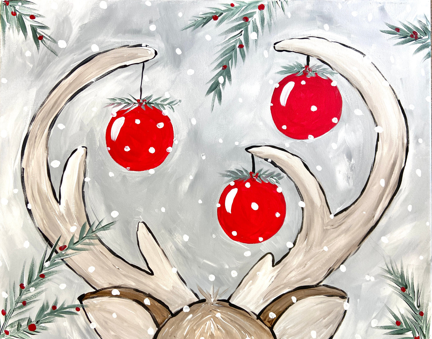 Deer with Ornaments Paint Kit
