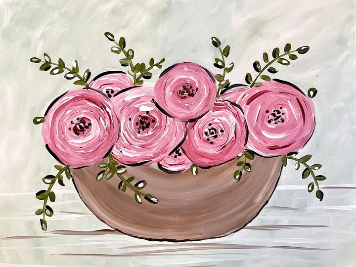 Flowers in Bowl Paint Kit