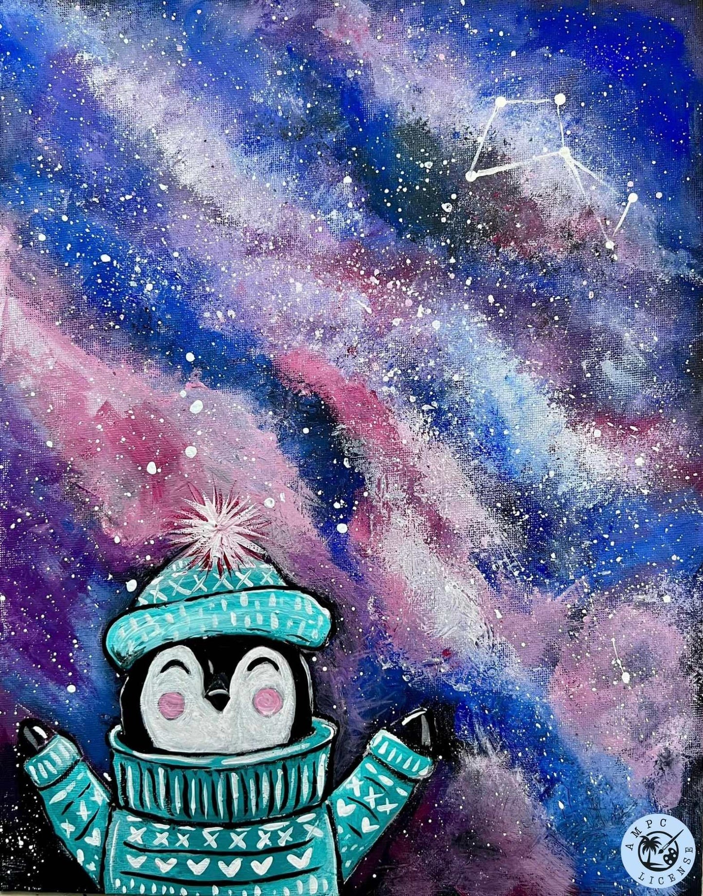 Galaxy Penguin Paint Kit