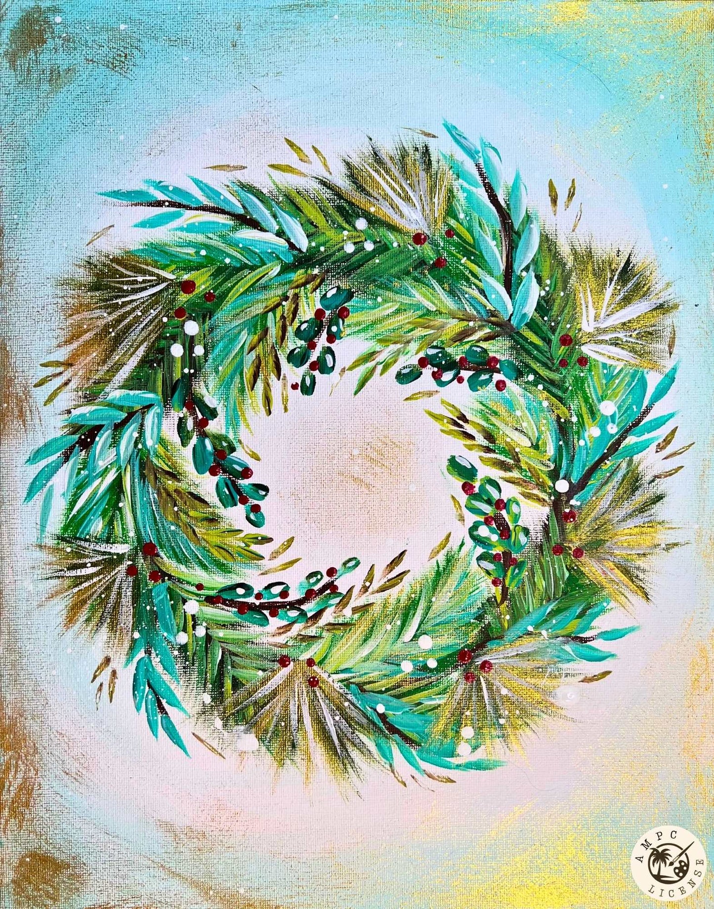 Gilded Wreath Paint Kit