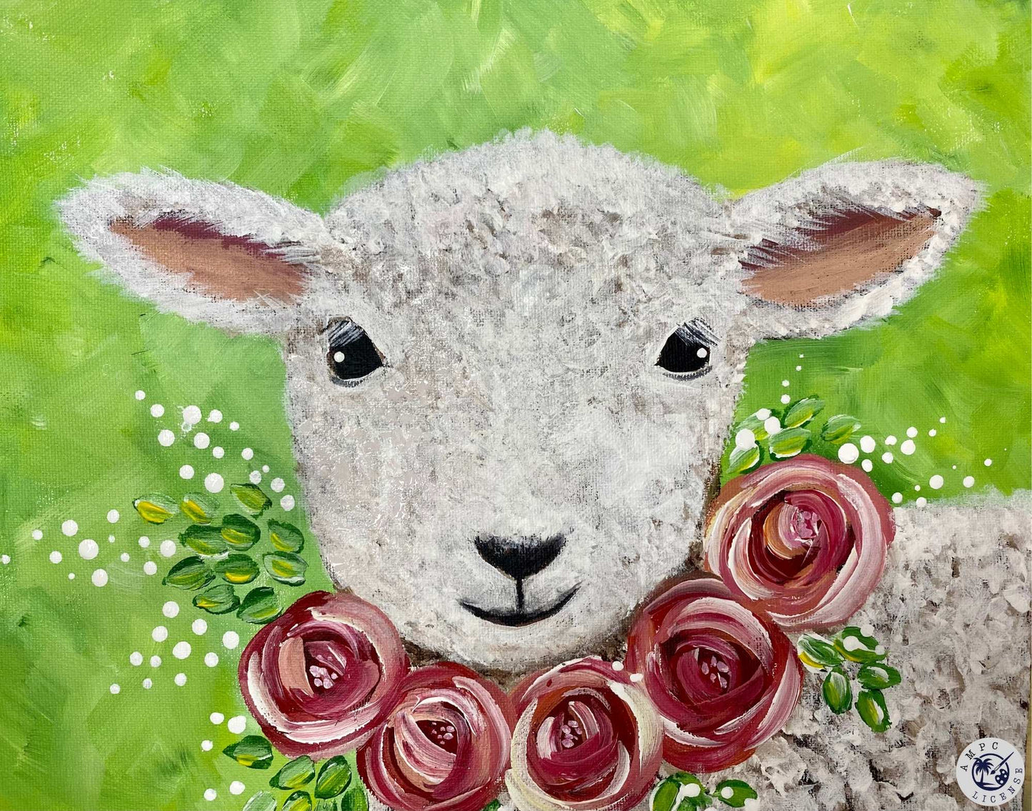 Lamb with Roses Paint Kit