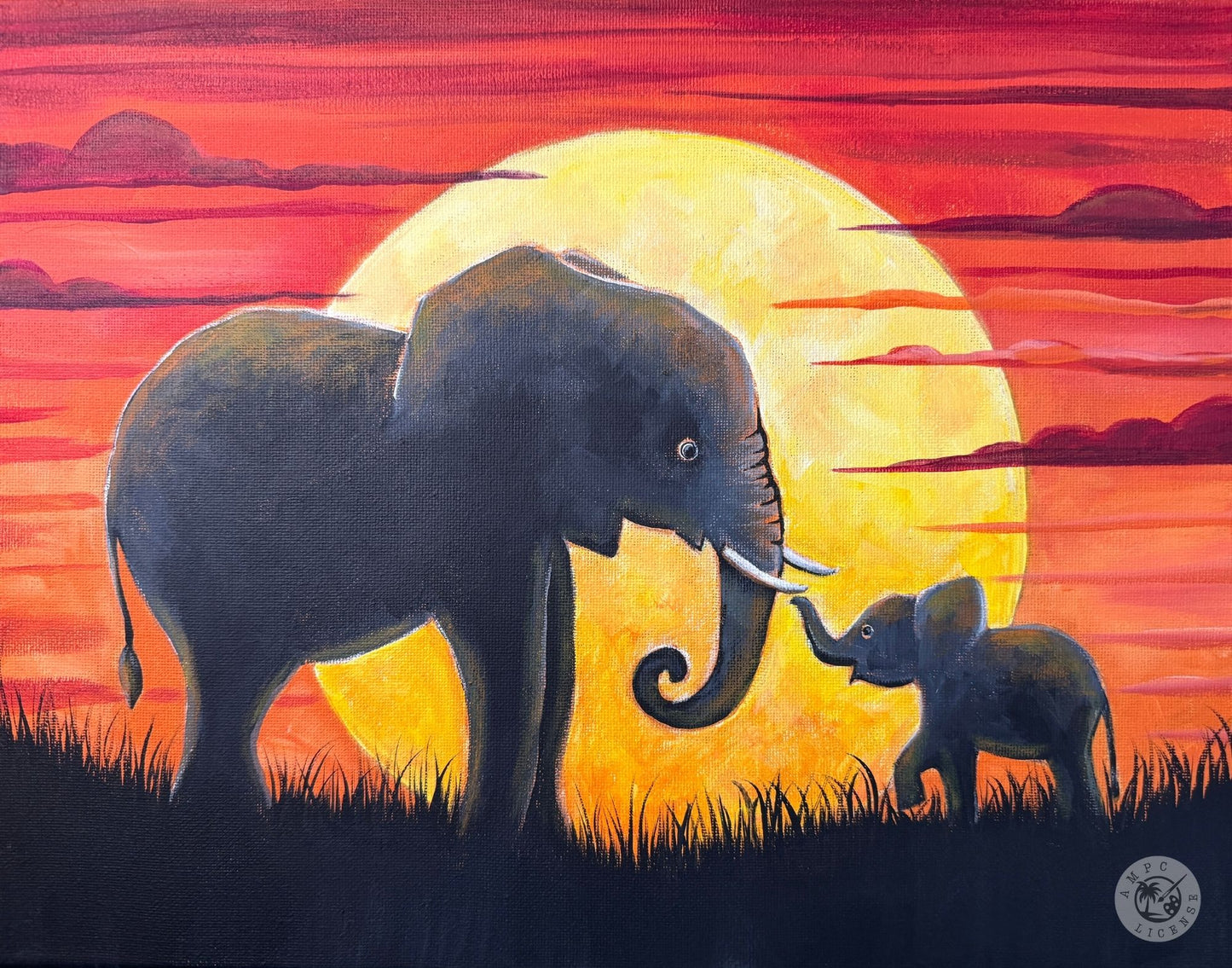 Mama and Me Elephants Acrylic Paint Kit