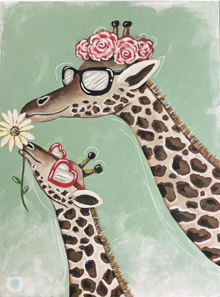Mommy and Me Giraffes Paint Kit
