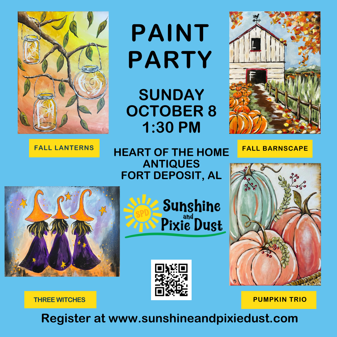10/08/2023 PM 1:30 Paint Party (Heart of the Home Antiques)
