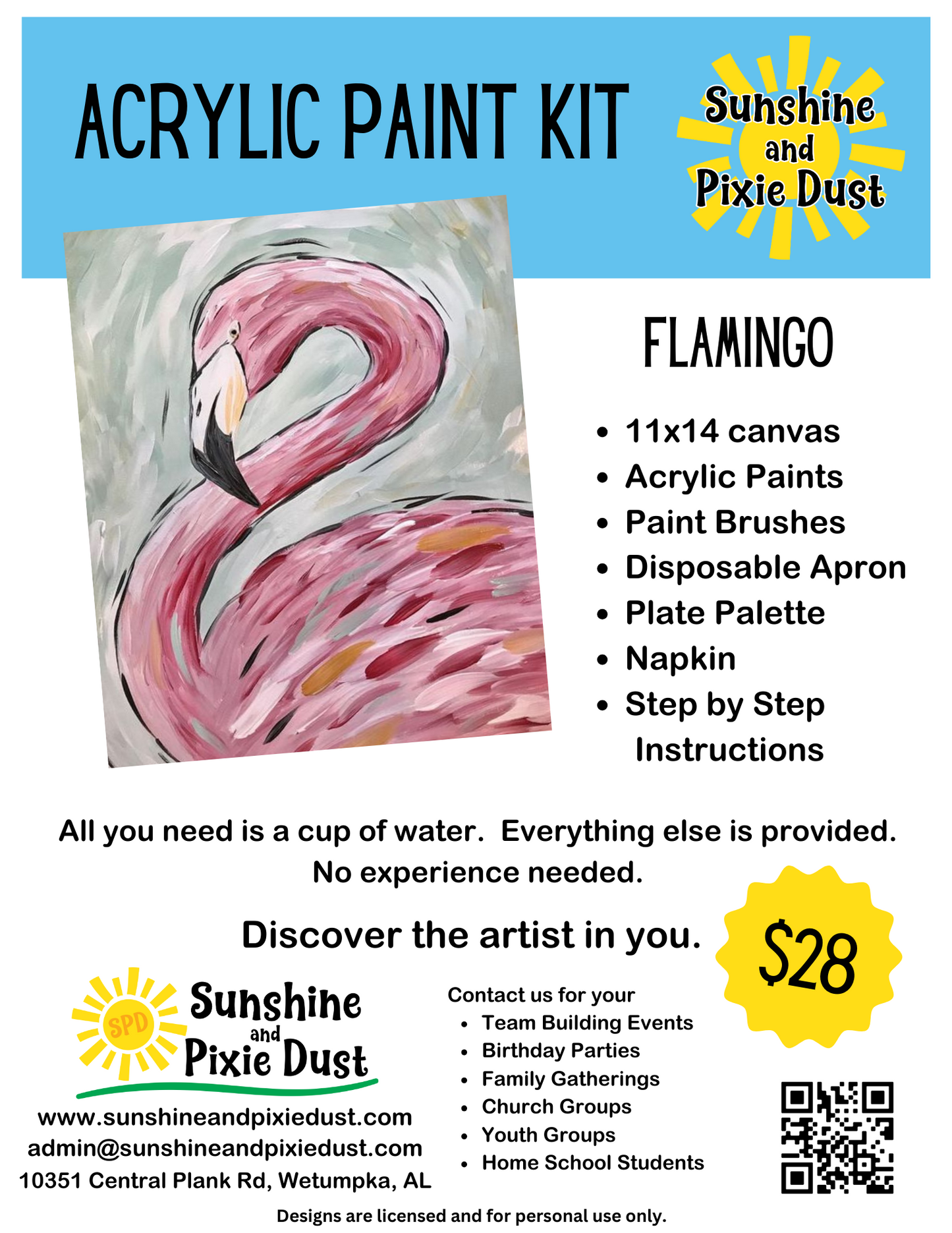 Flamingo Paint Kit