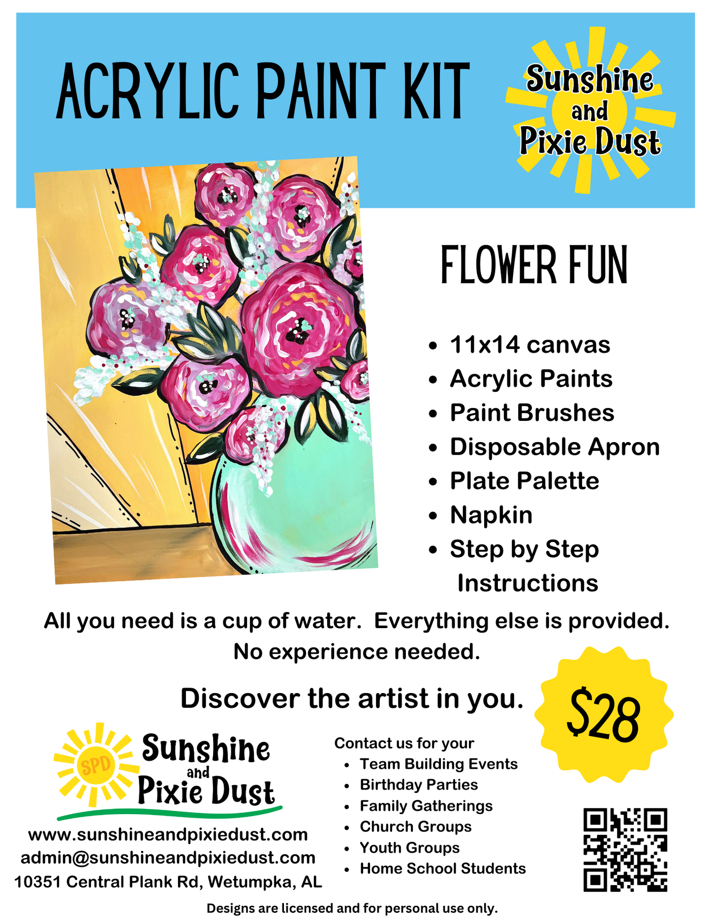 Flower Fun Paint Kit