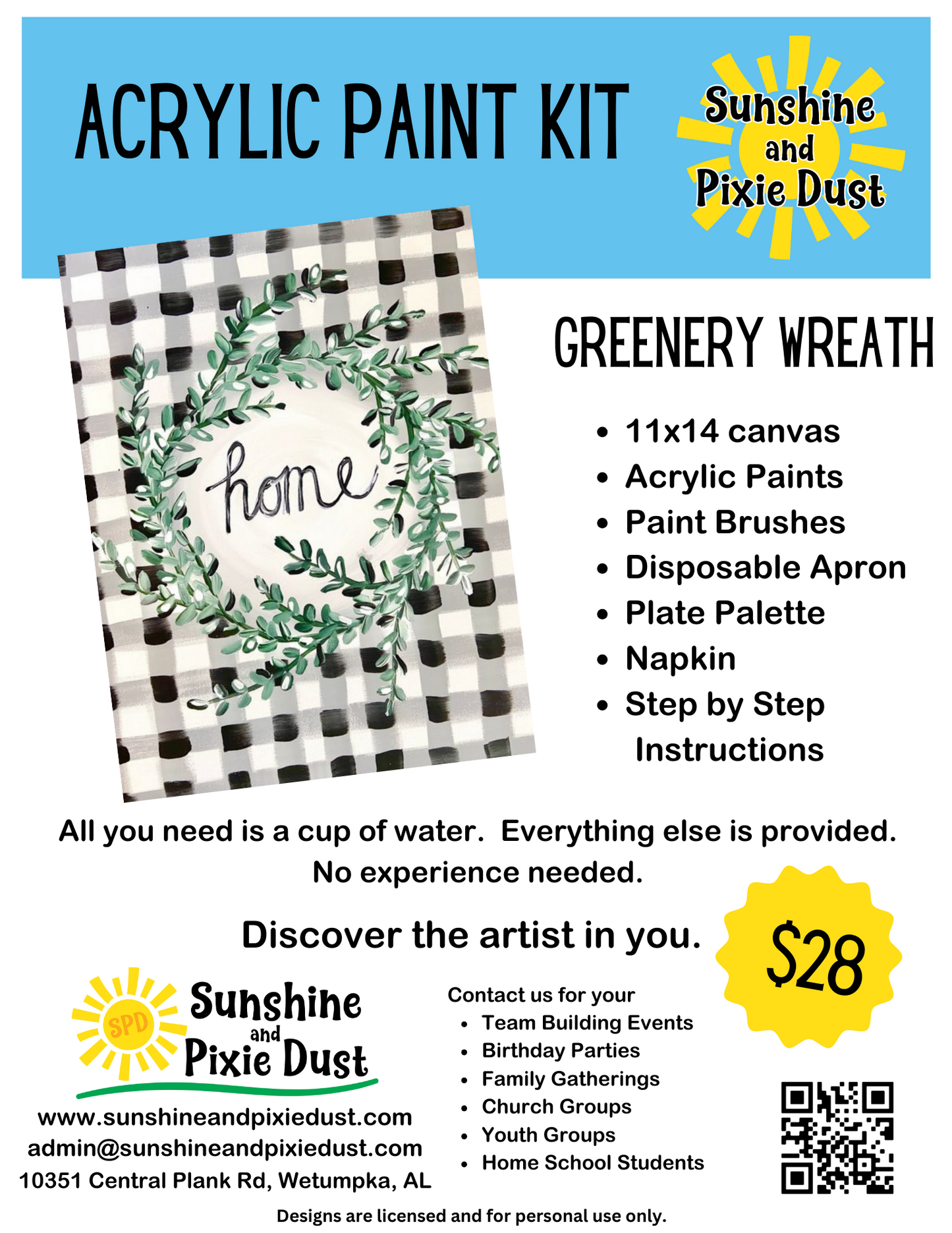 Greenery Wreath Paint Kit