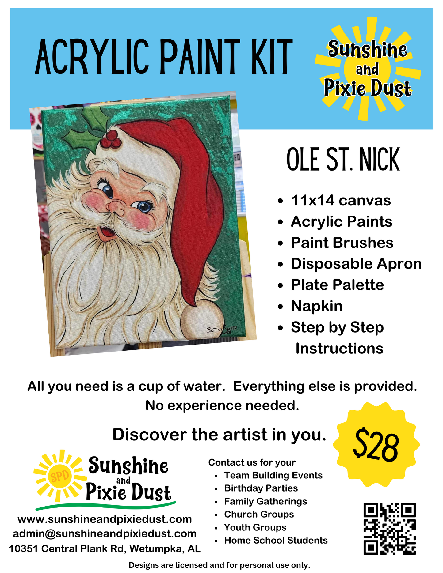 Ole St. Nick Paint Kit