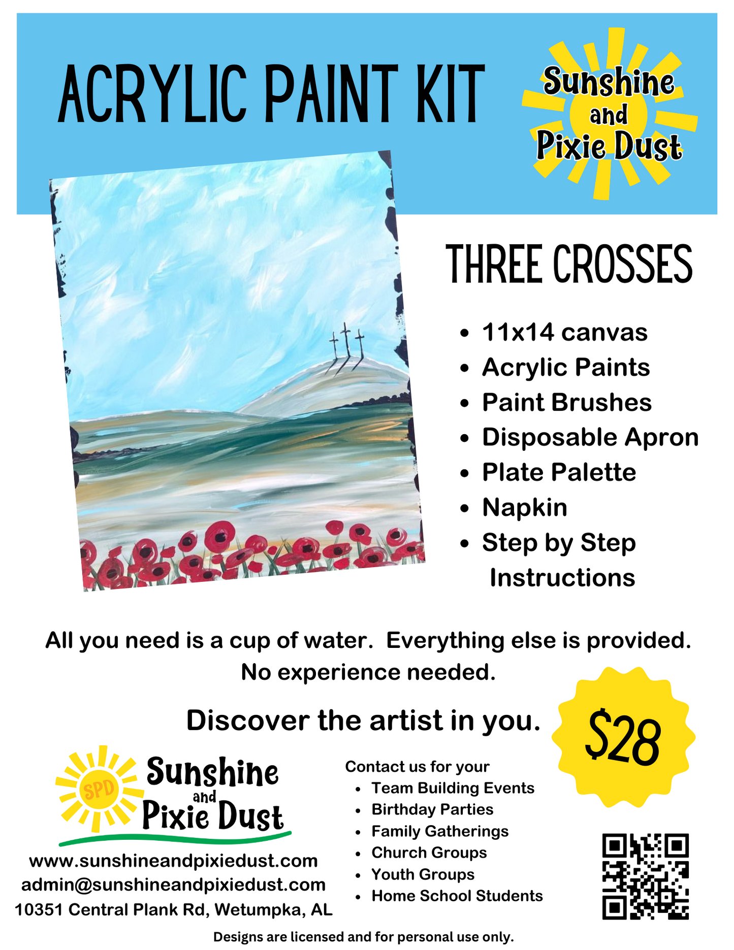 Three Crosses Paint Kit