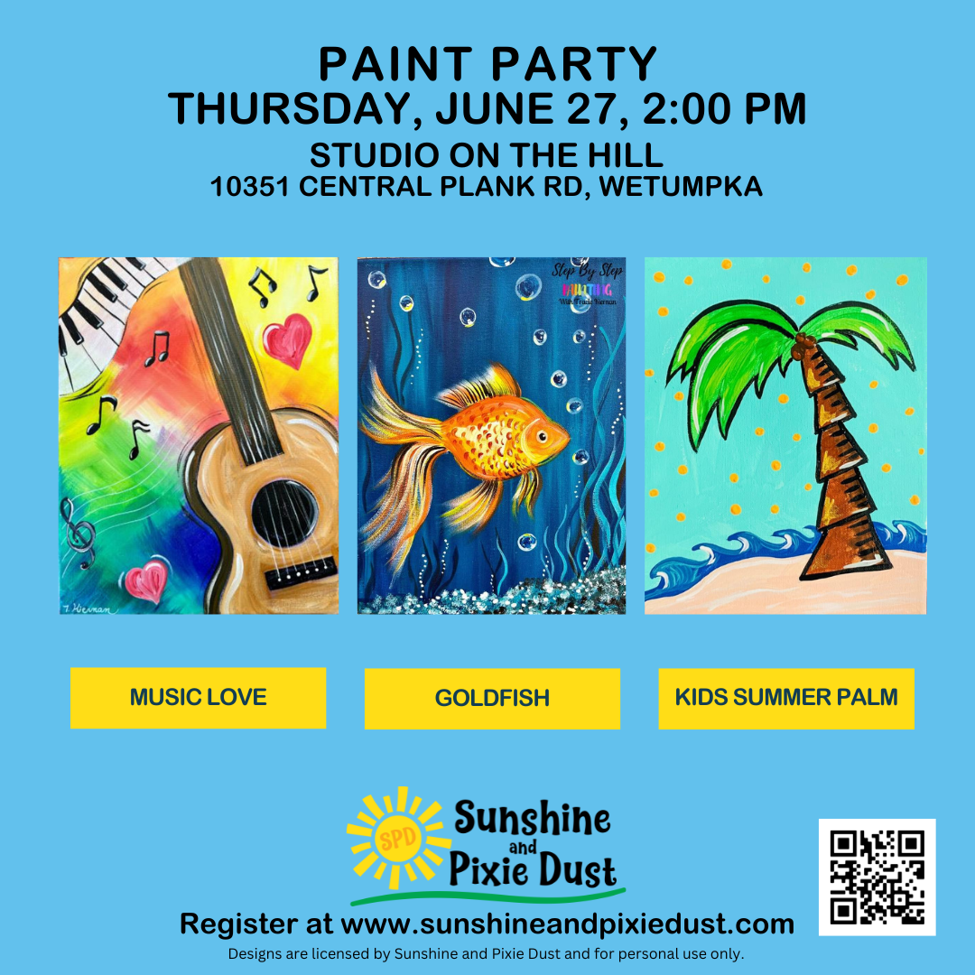 06/27/2024 PM 0200 Paint Party (SPD Studio) Sunshine and Pixie Dust