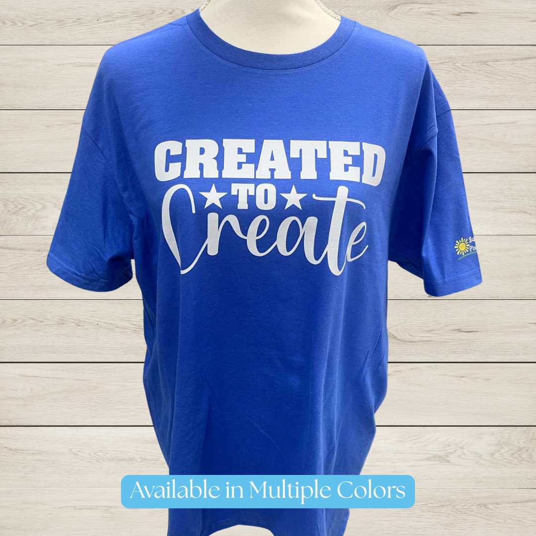 Created to Create T-Shirt – Inspirational Graphic Tee for Artists & Makers, Creative Motivation Shirt, Handmade Gift for Crafters