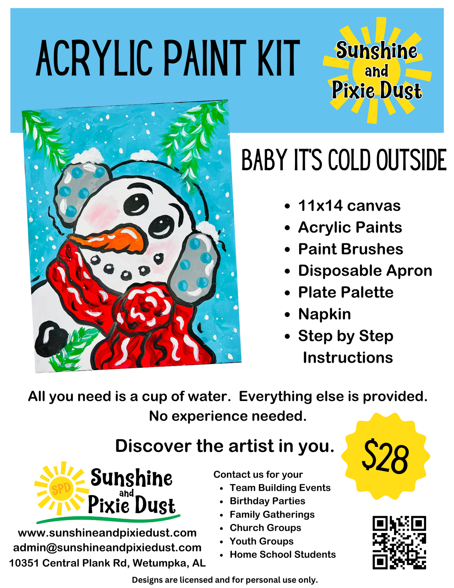 Baby It's Cold Outside Paint Kit