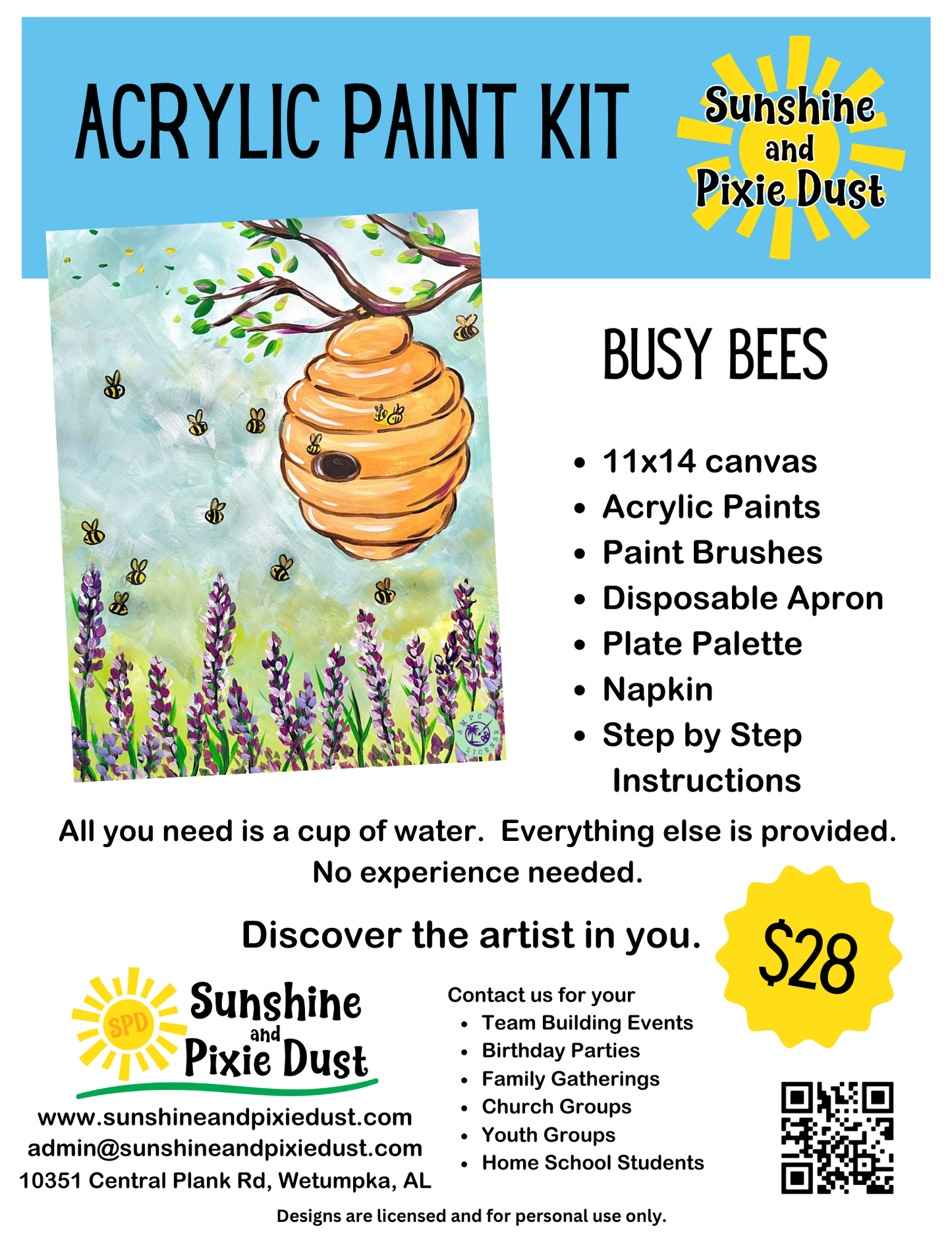 Busy Bees Paint Kit
