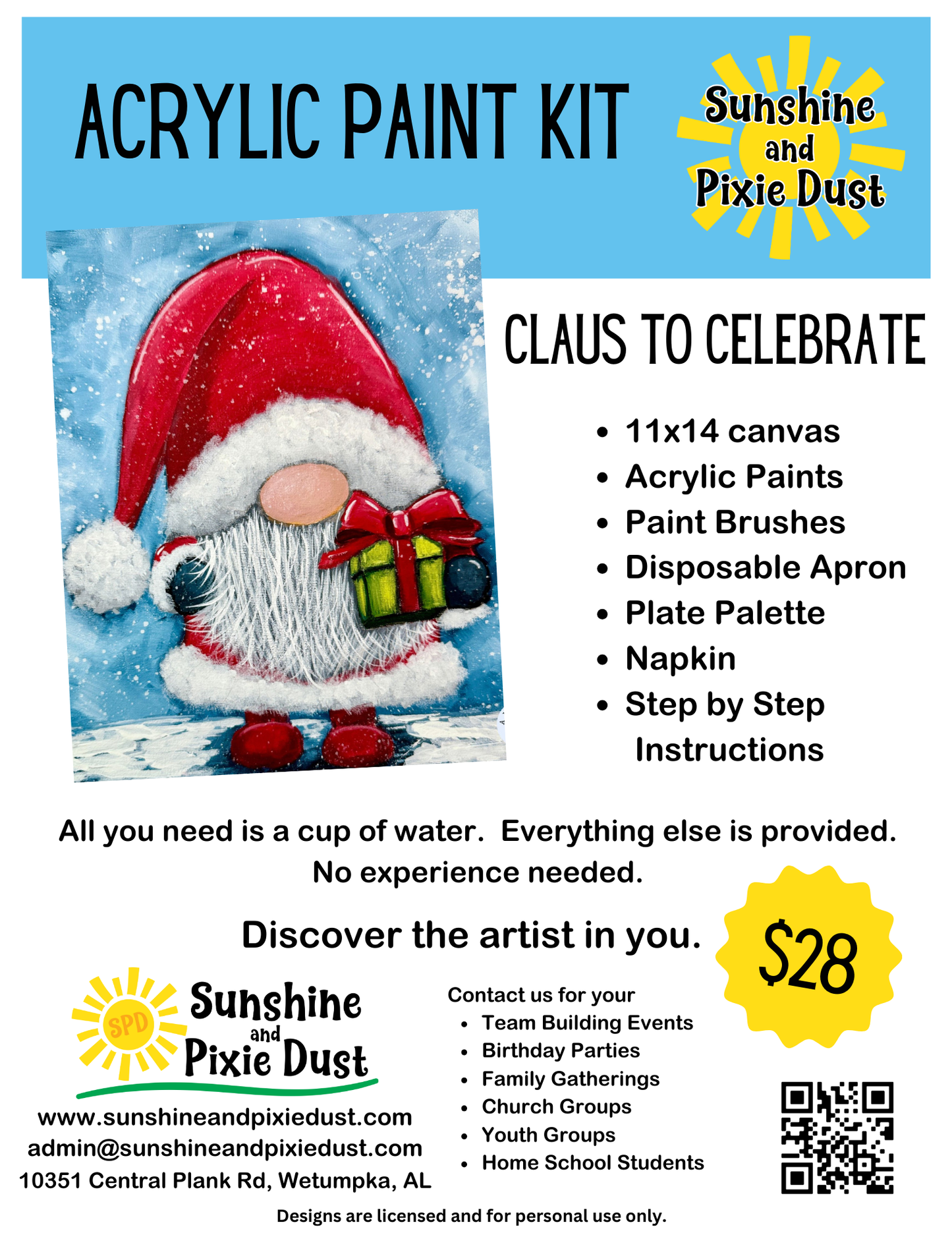 Claus to Celebrate Paint Kit