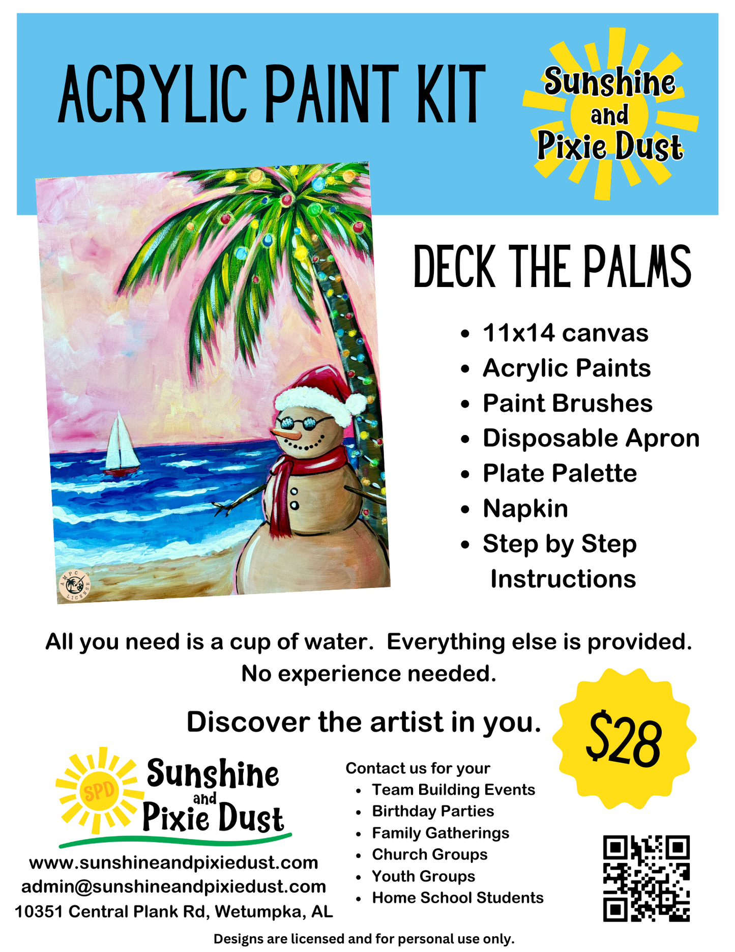 Deck the Palms Paint Kit