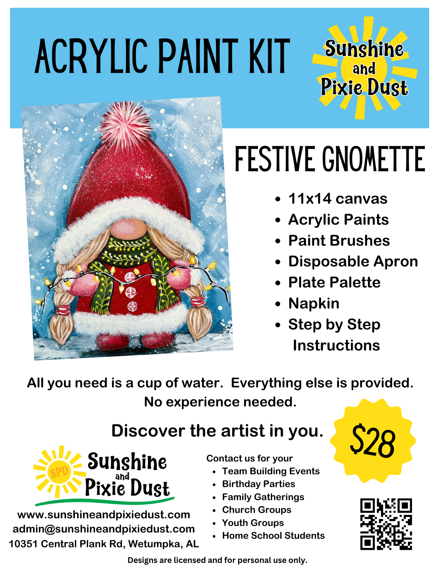 Festive Gnomette Paint Kit