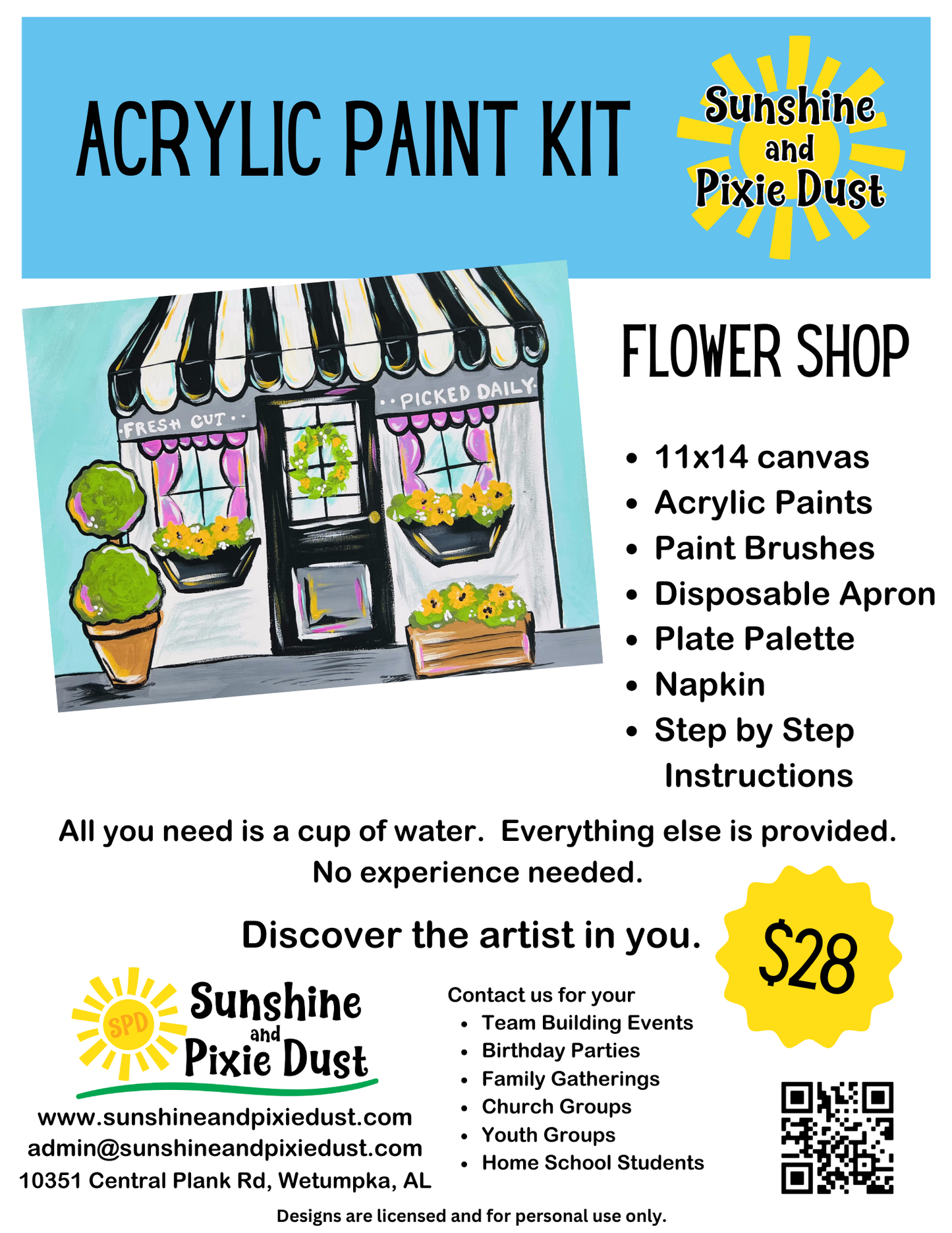 Flower Shop Paint Kit