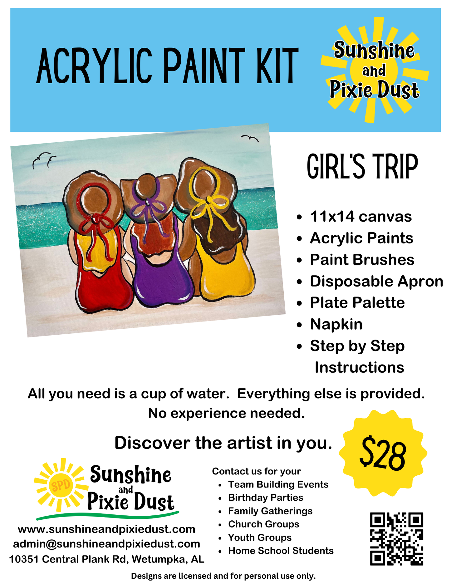 Girl's Trip Paint Kit