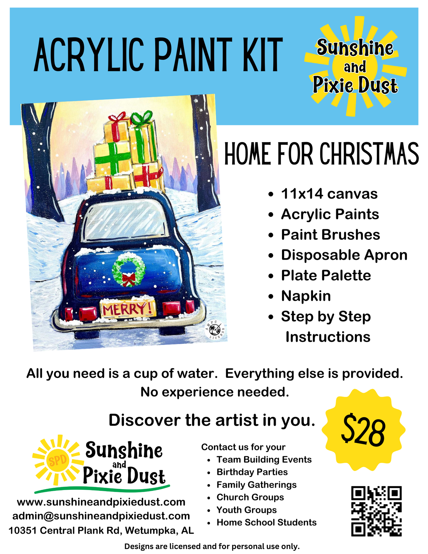 Home for Christmas Paint Kit
