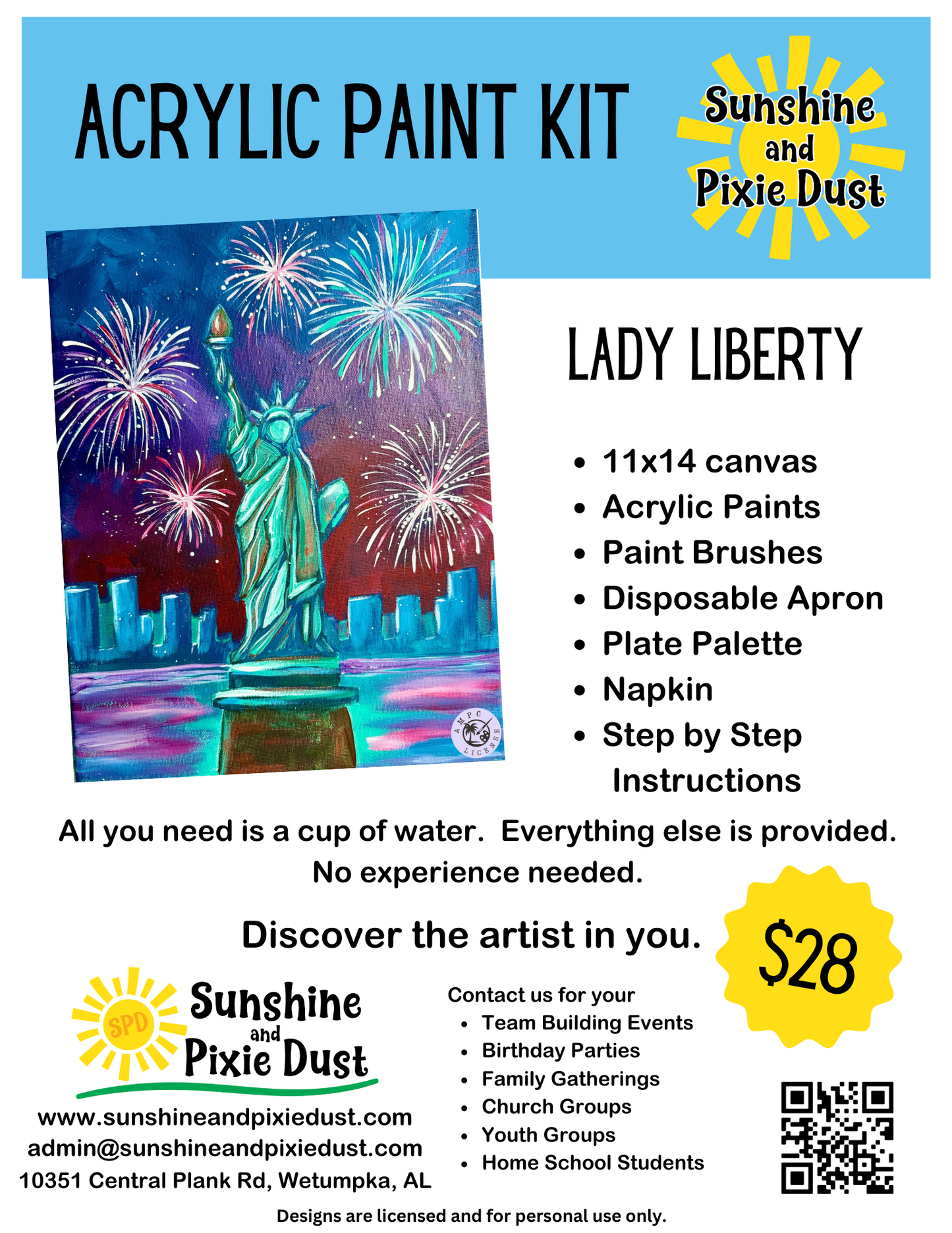 Lady Liberty Paint Kit