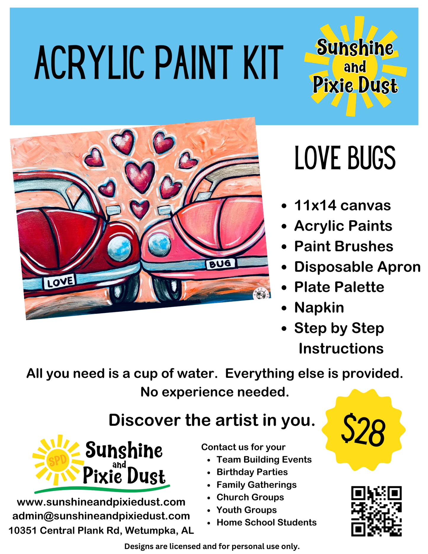 Love Bugs Paint Kit