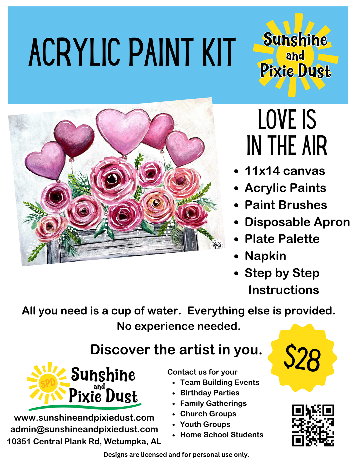 Love is in the Air Paint Kit