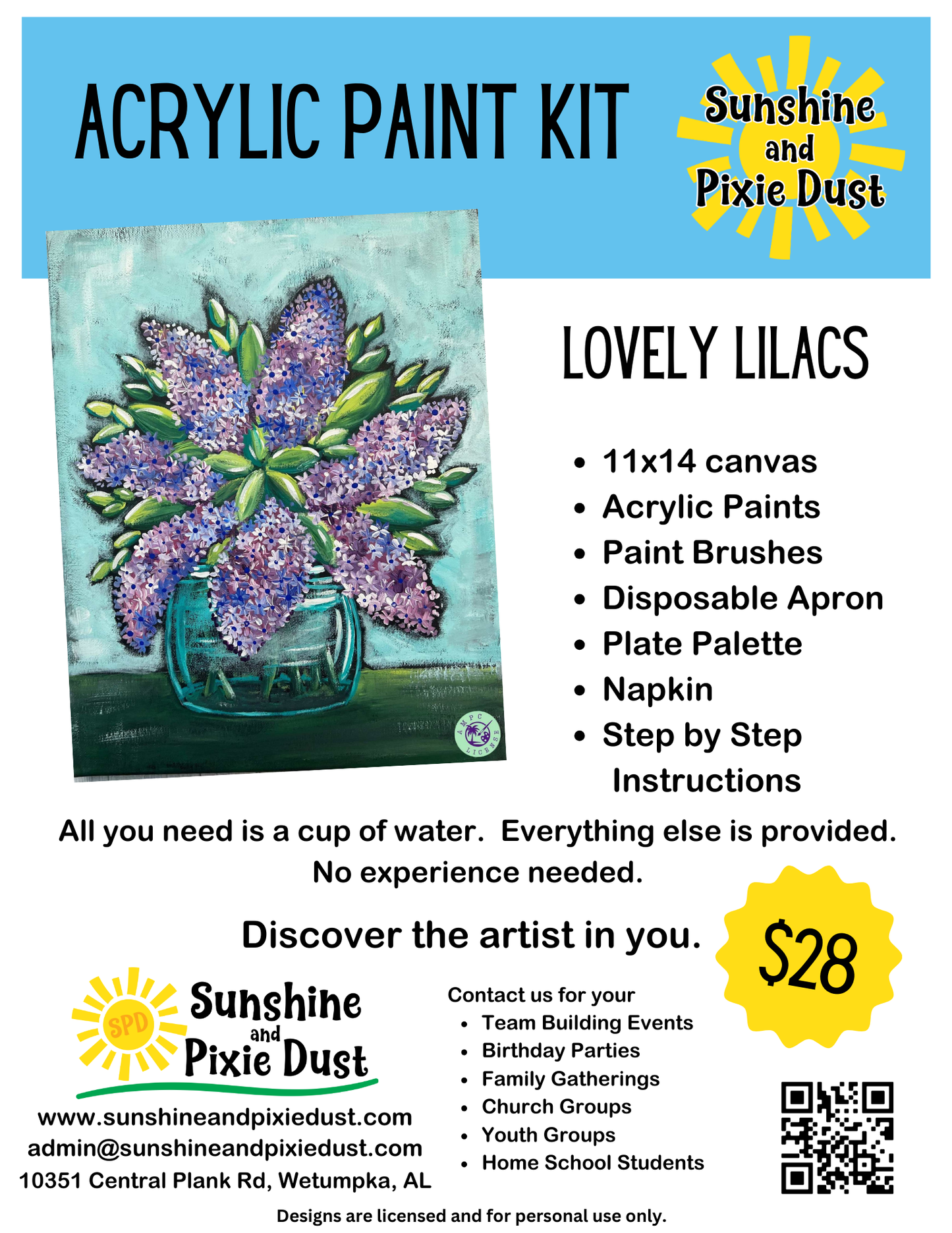 Lovely Lilacs Paint Kit