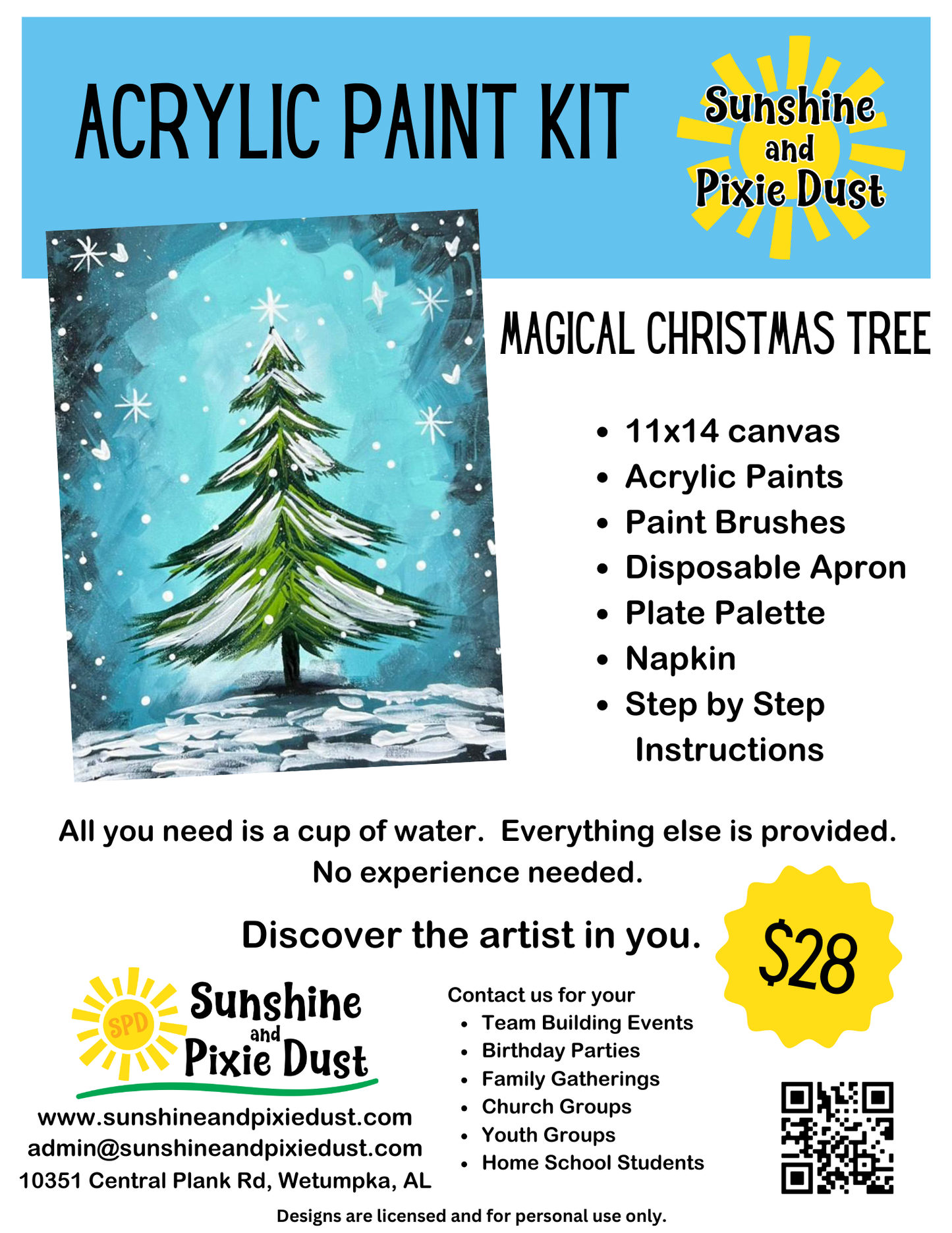 Magical Christmas Tree Paint Kit