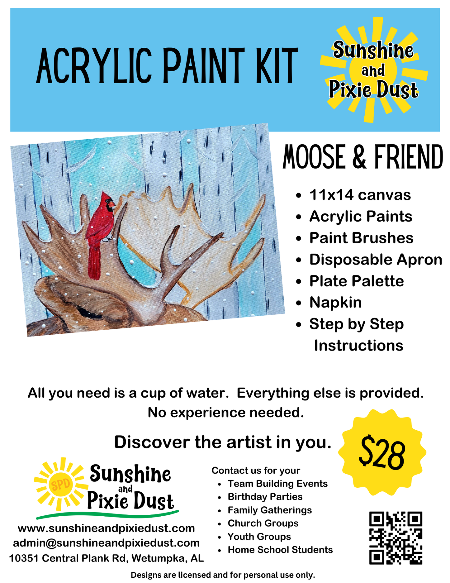 Moose and Friend Paint Kit