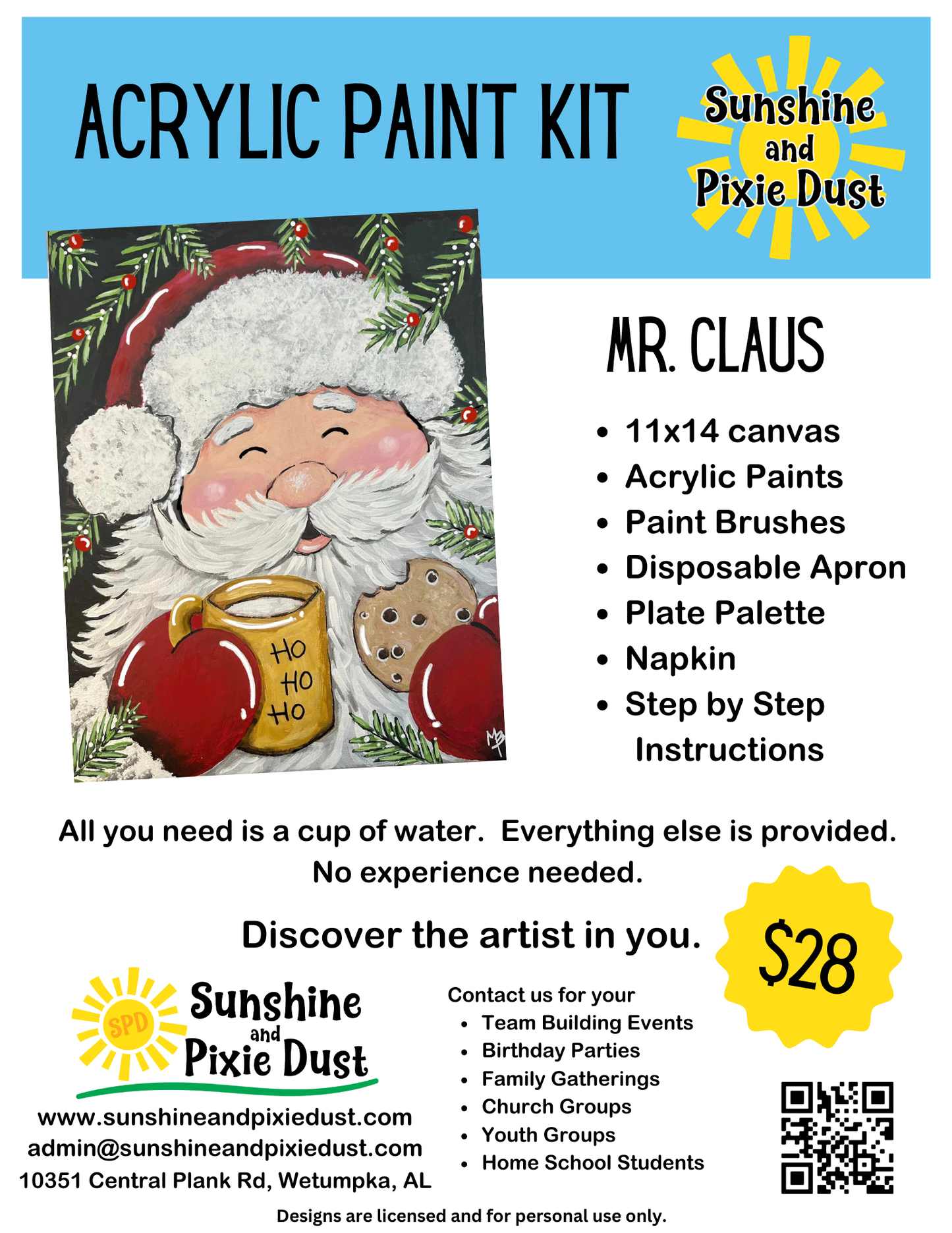 Mr Claus Paint Kit