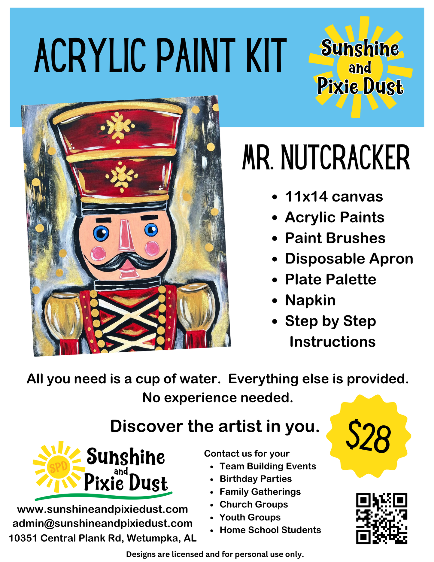 Mr Nutcracker Paint Kit