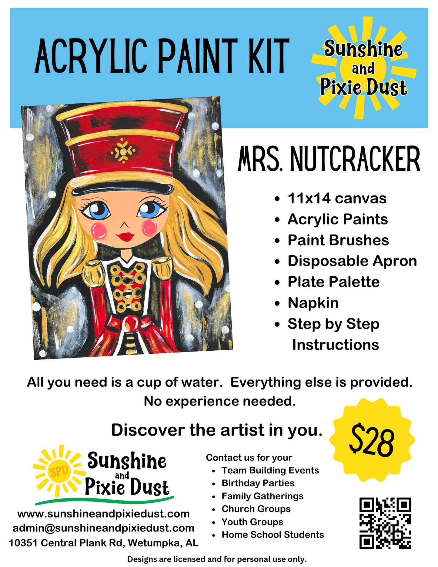 Mrs Nutcracker Paint Kit