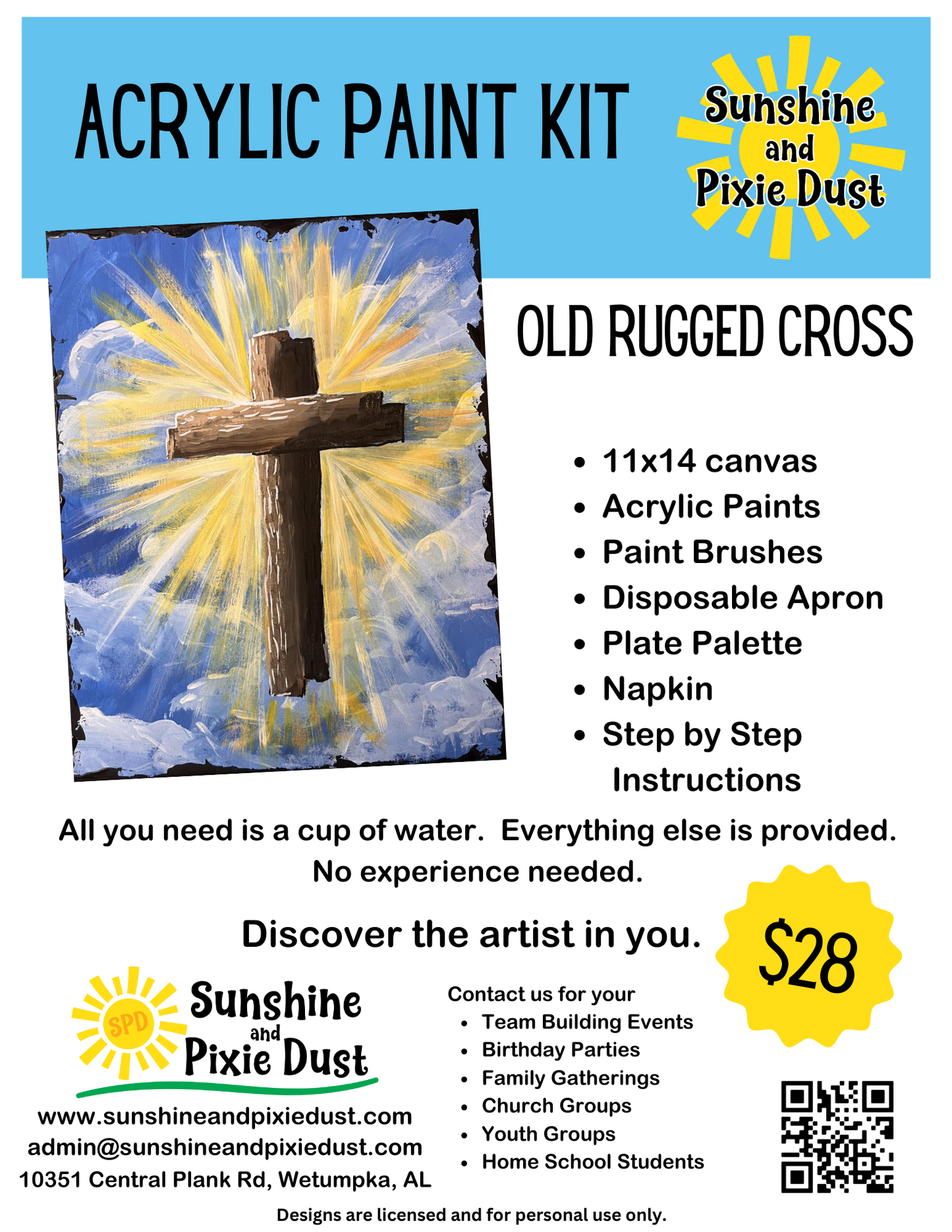 The Old Rugged Cross Paint Kit