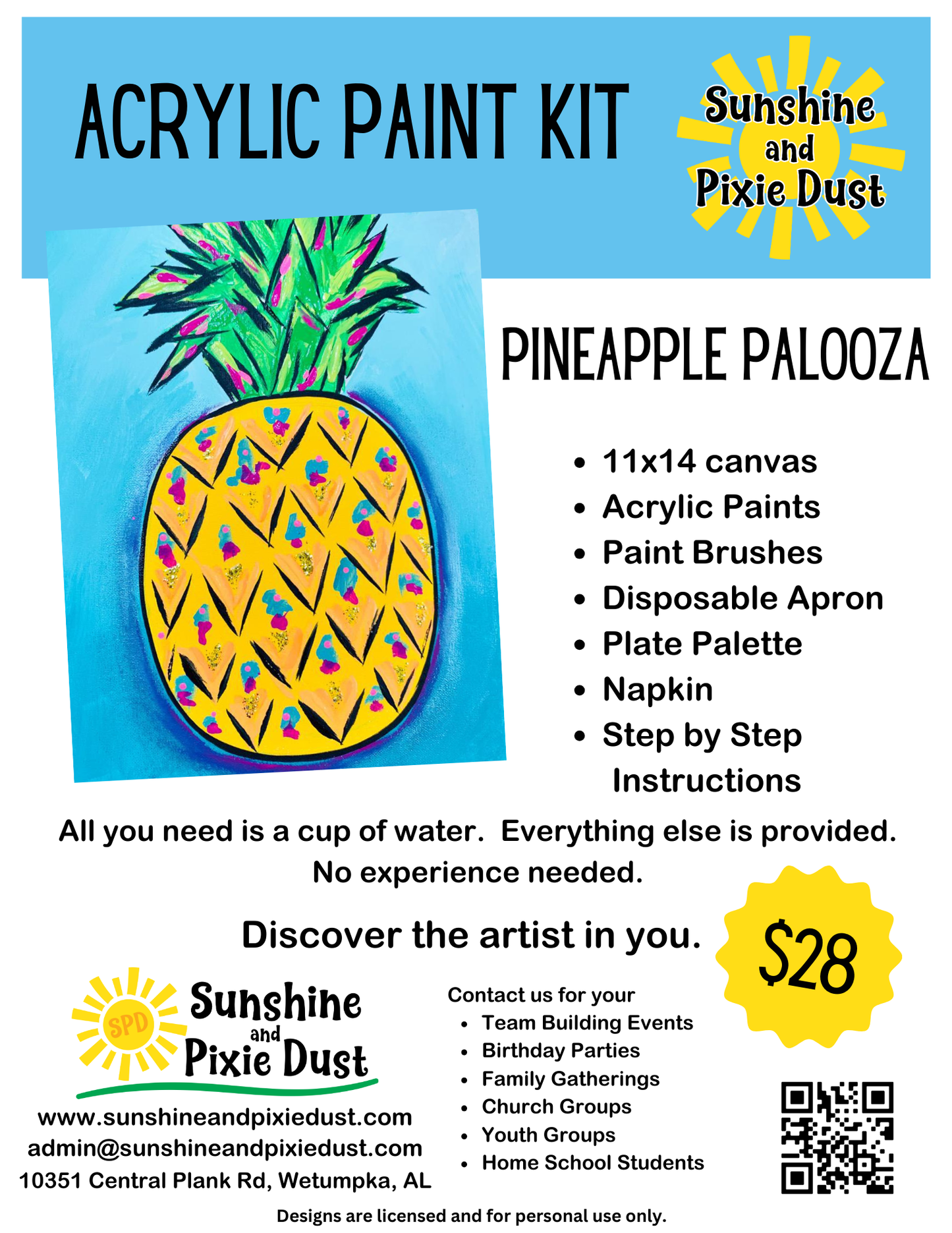 Pineapple Palooza Paint Kit