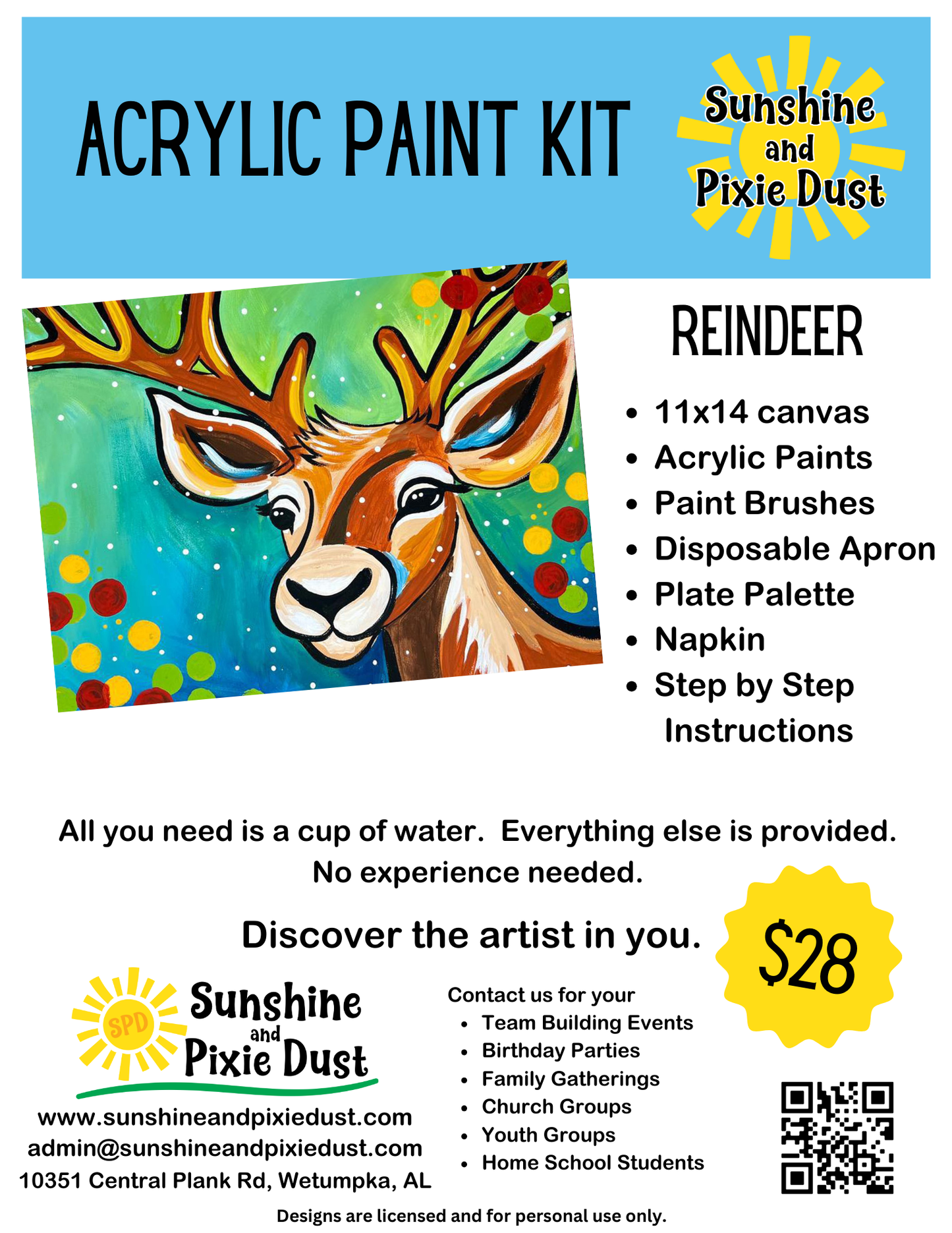 Reindeer Paint Kit