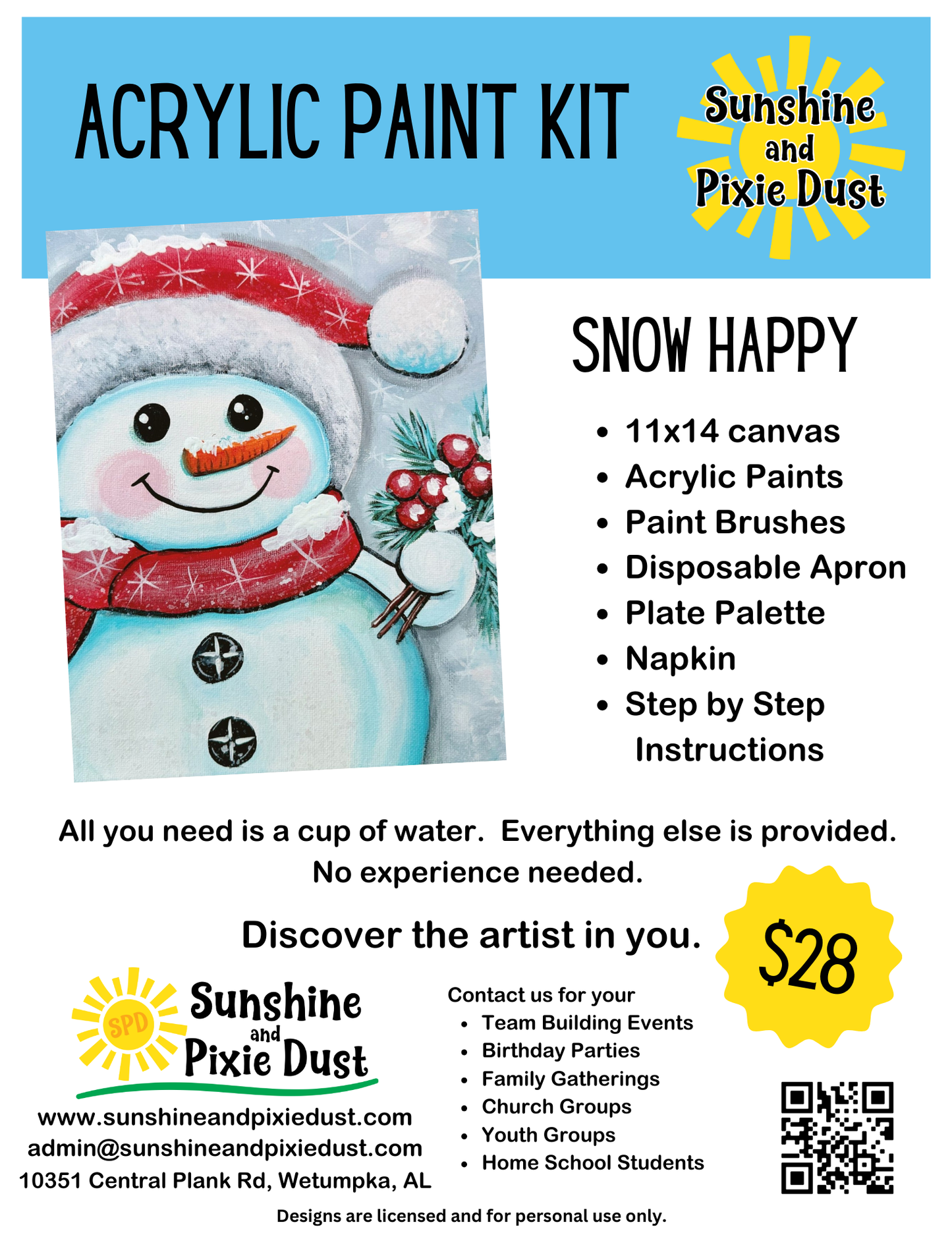 Snow Happy Paint Kit