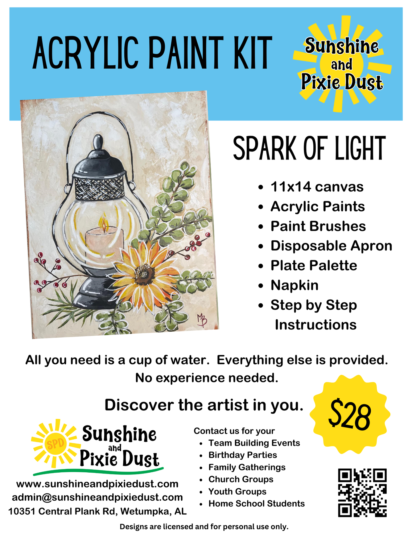 Spark of Light Paint Kit