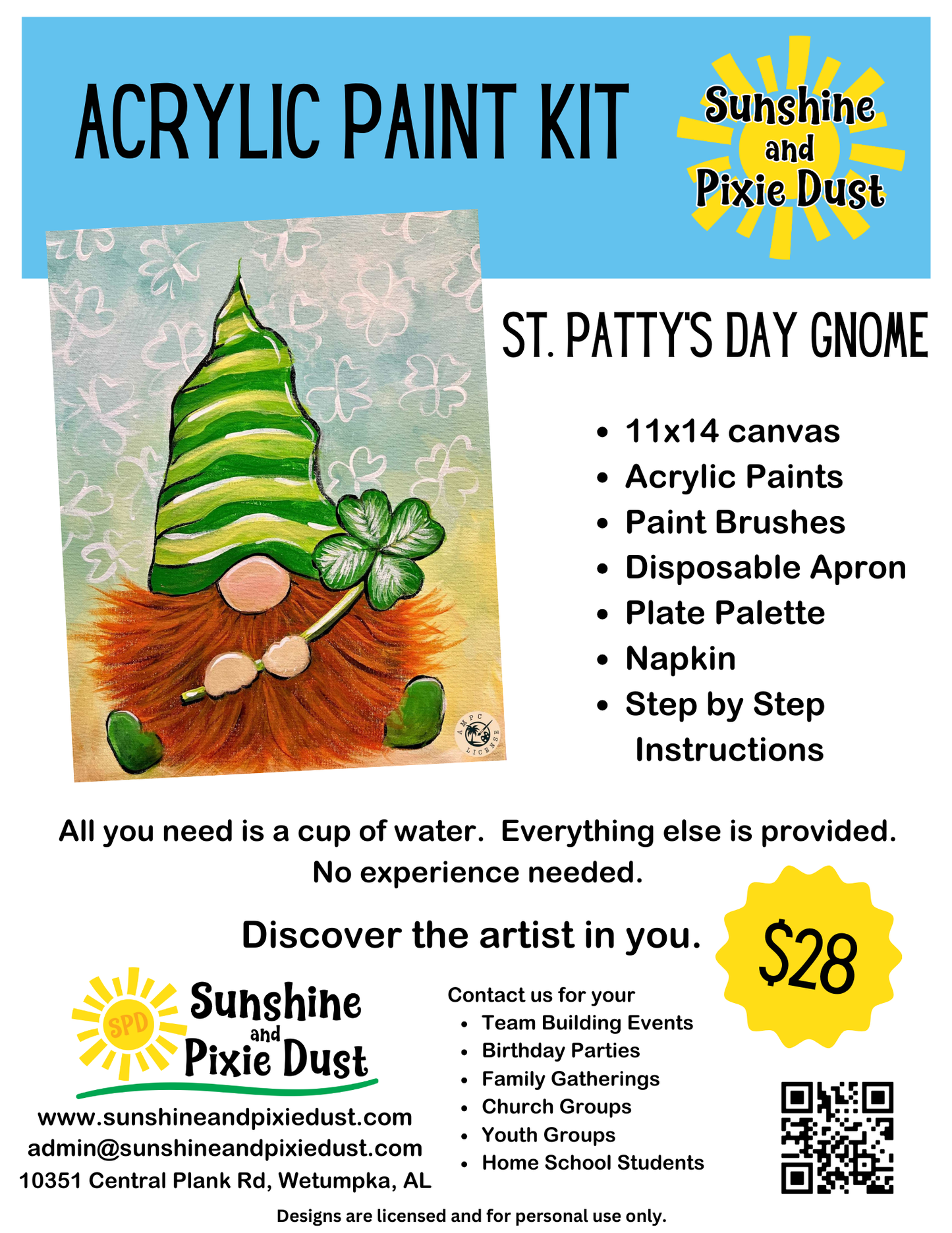 St Patty's Day Gnome Paint Kit