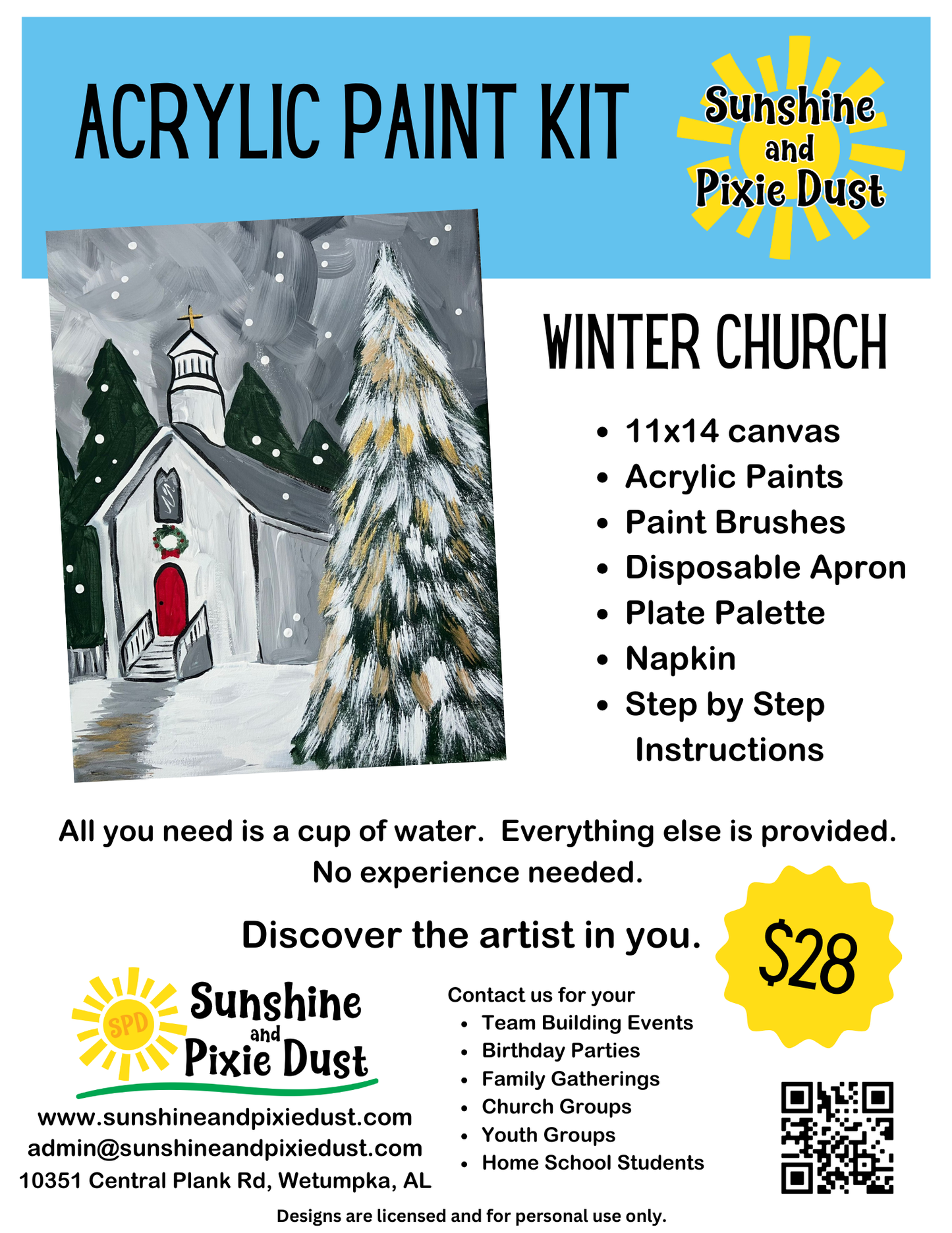 Winter Church Paint Kit