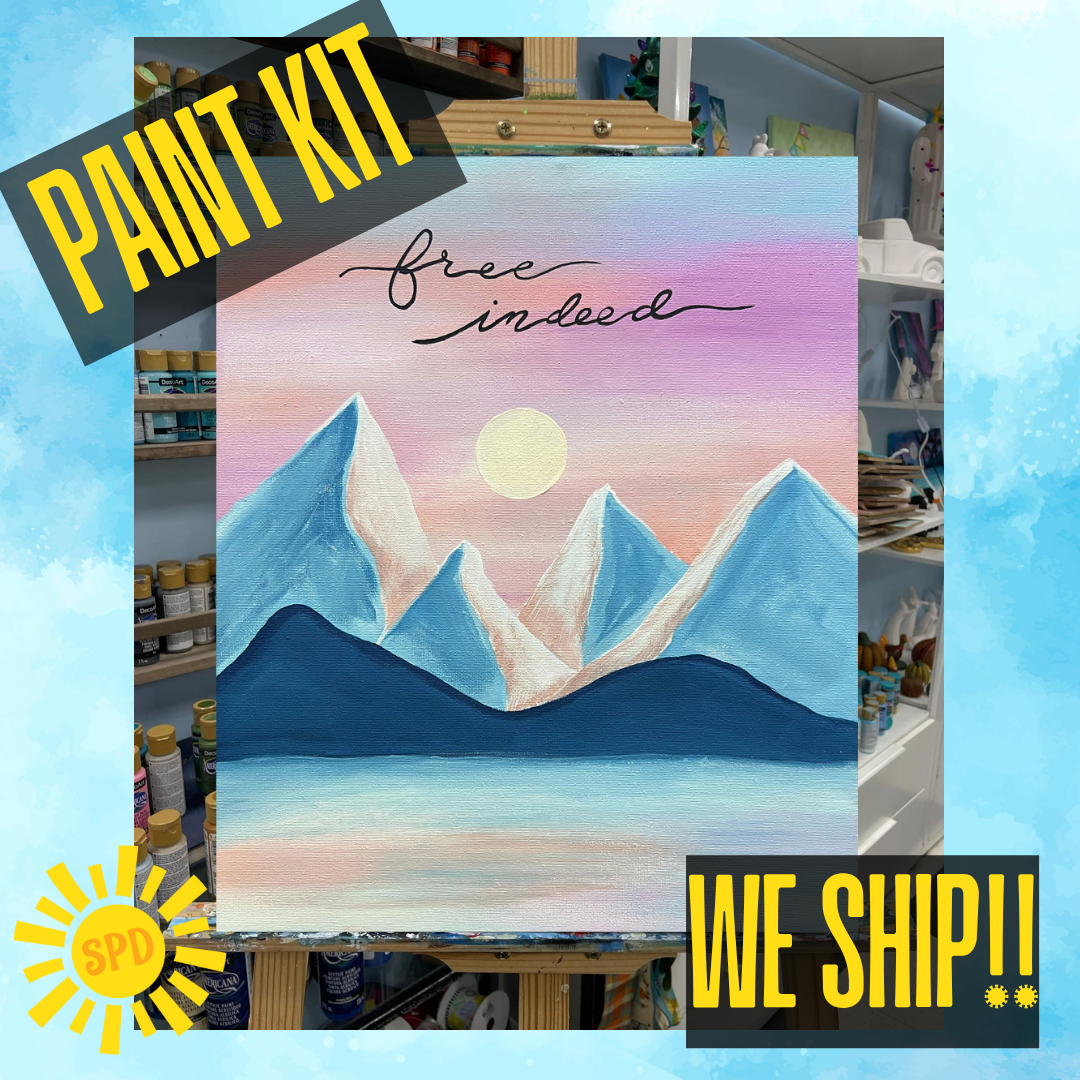 Free Indeed Paint Kit – Pre-Drawn Canvas | DIY Paint Kit for All Ages | Easy At-Home Activity | Art Gift