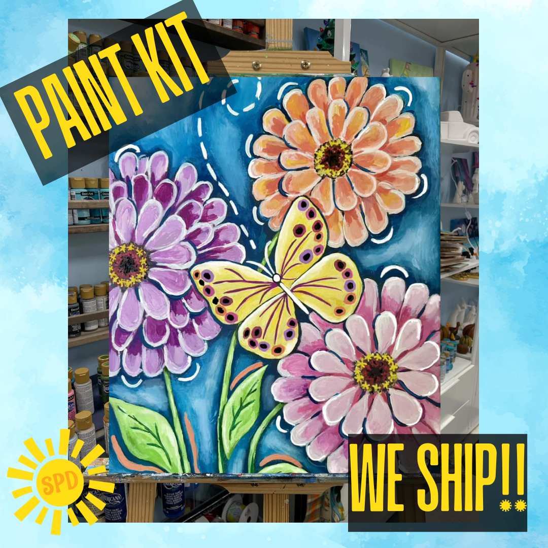 Whimsy Zinnias Paint Kit